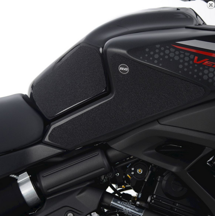 NAKLEJKA NA BAK TANKPAD ANTYPOŚLIZGOWY 2 CZĘŚCI RG RACING KAWASAKI VERSYS 650 22- BLACK 1