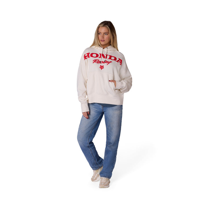 Bluza z kapturem Damska FOX Honda Fleece Po Off White 1 351018_ZAL860474.jpg