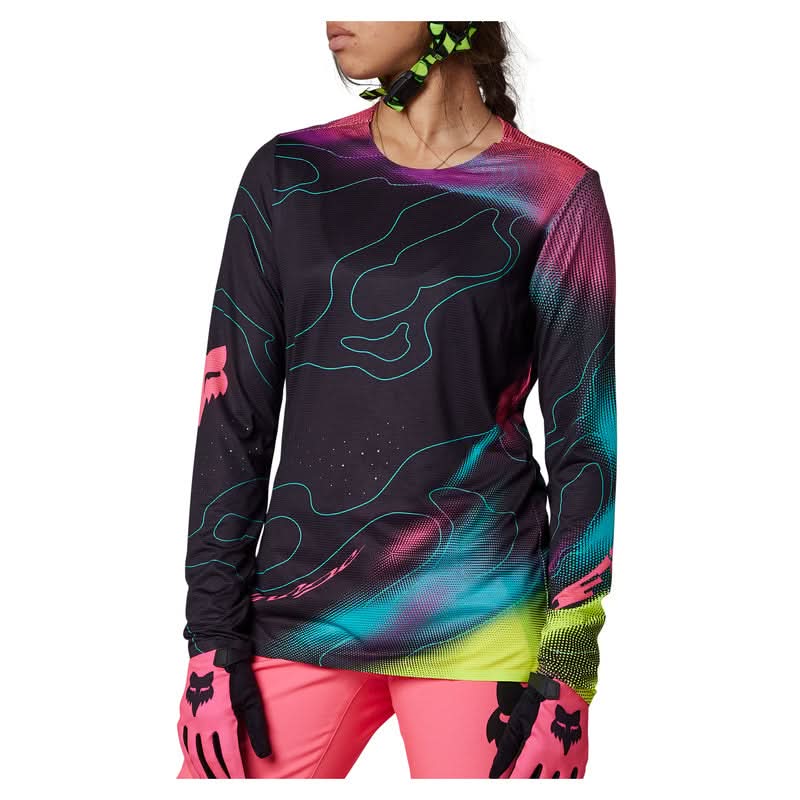 Koszulka Rowerowa z Długim Rękawem Fox Lady Flexair Lunar Black/Pink 1 261719_ZAL541226.jpg