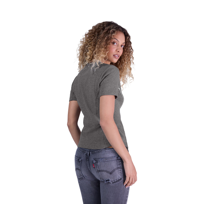 T-Shirt Fox Lady Moto-X Fitted Heather Graphite 7 339635_ZAL816697.jpg