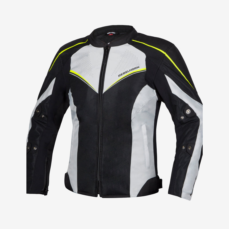 Kurtka motocyklowa tekstylna damska Rebelhorn Hiflow 4 Black Silver Fluo Yellow 1 214501_ZAL420718.jpg
