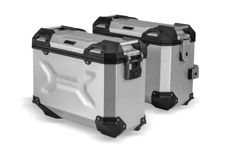 ZESTAW KUFRÓW BOCZNYCH TRAX ADV I STELAŻY SW-MOTECH HONDA CROSSTOURER (11-) SILVER 37/37L 1