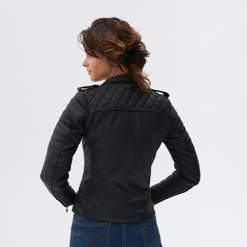 Kurtka Motocyklowa Skórzana Damska Ozone Ramones Modern Matt Black 21 234479_ZAL679905.jpg