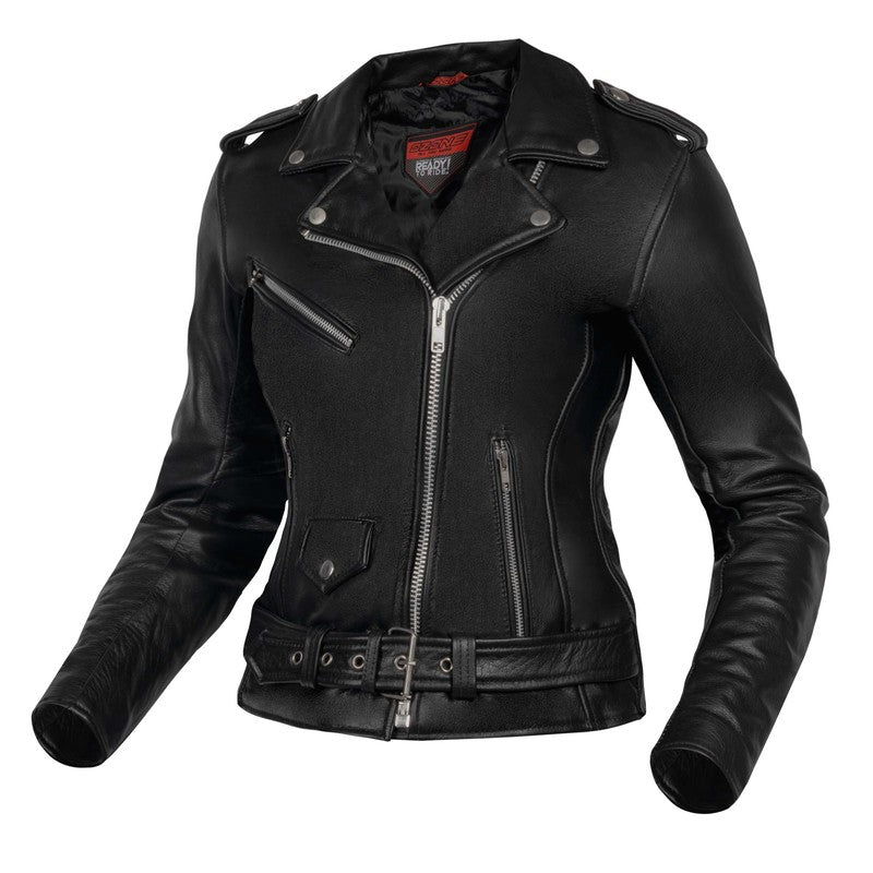 Kurtka Motocyklowa Skórzana Damska Ozone Ramones Black 1 159693_ZAL564814.jpg
