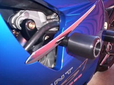 CRASHPADY CLASSIC RG RACING TRIUMPH SPRINT ST 05- (SET OF 4 PROTECTORS) BLACK 1