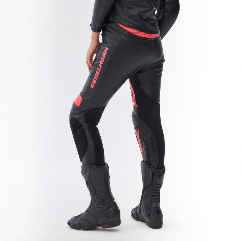 Spodnie motocyklowe skórzane damskie Rebelhorn Rebel Pink Black 14 290237_ZAL676764.jpg