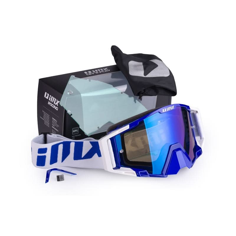 Gogle iMX Racing Sand Blue/White z Szybą Blue Iridium + Clear (2 szyby w zestawie) 5 164730_ZAL254439.jpg