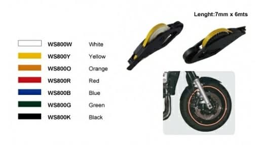 TAŚMA NA FELGĘ KEITI REFLECTIVE STICKER STRIP FLUORESCENT YELLOW 3