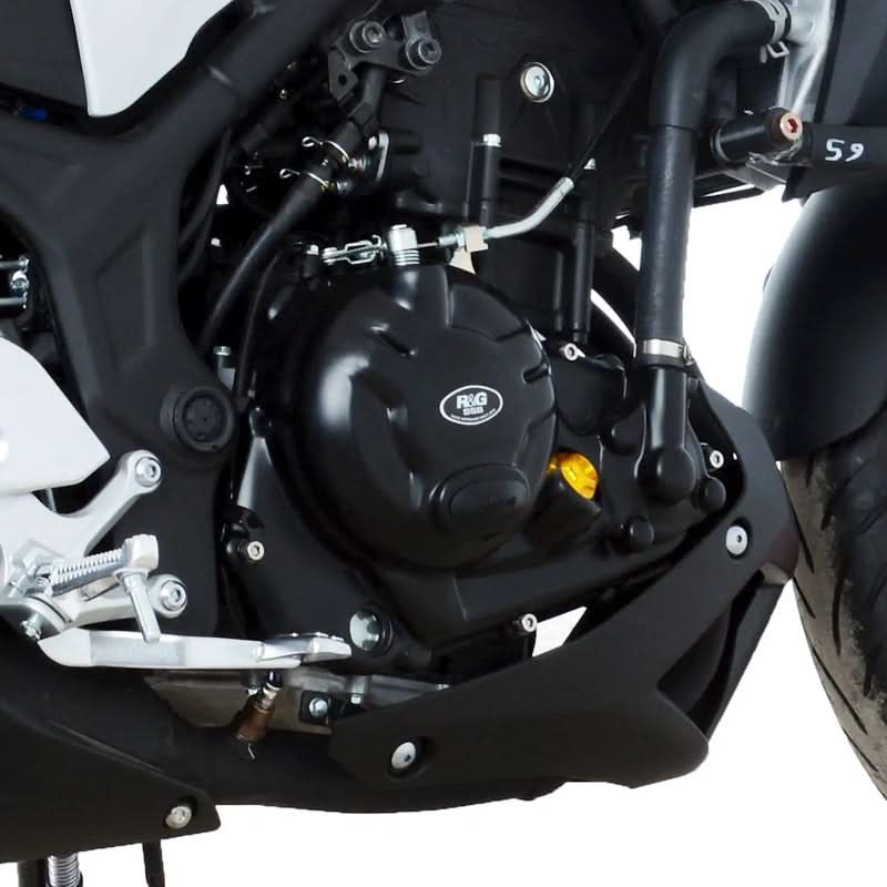 OSŁONA SILNIKA RG RACING YAMAHA YZF-R25 14-/YZF-R3 15-/MT-25/MT-03, PRAWA STRONA BLACK RACE 1