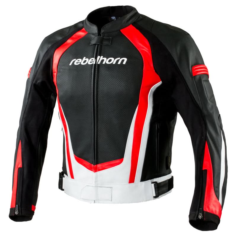 Motocyklowa Kurtka Skórzana Rebelhorn Piston II Black/White/Flo Red 1 134025_ZAL247536.jpg