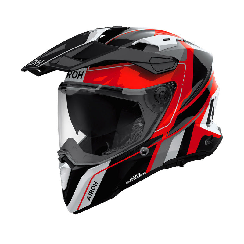 KASK MOTOCYKLOWY AIROH COMMANDER 2 SKIP RED GLOSS S 1
