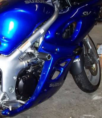 CRASHPADY CLASSIC RG RACING SUZUKI SV650 UP TO 02 NEW DESIGN BLACK 1