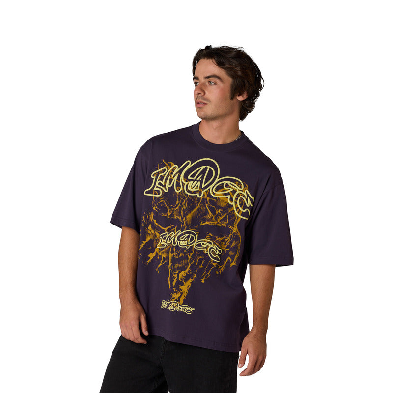 T-Shirt FOX Image Print Plum Oversized Perfect 3 351378_ZAL869043.jpg