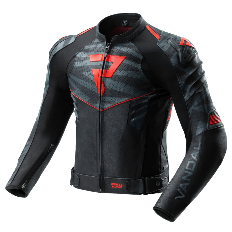 Kurtka motocyklowa skórzana Rebelhorn Vandal 2 Black Grey Fluo Red 2 347980_ZAL852518.jpg