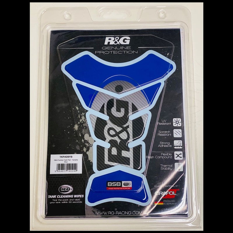 NAKLEJKA NA BAK TANKPAD RG RACING FACTORY YAMAHA BLUE 1