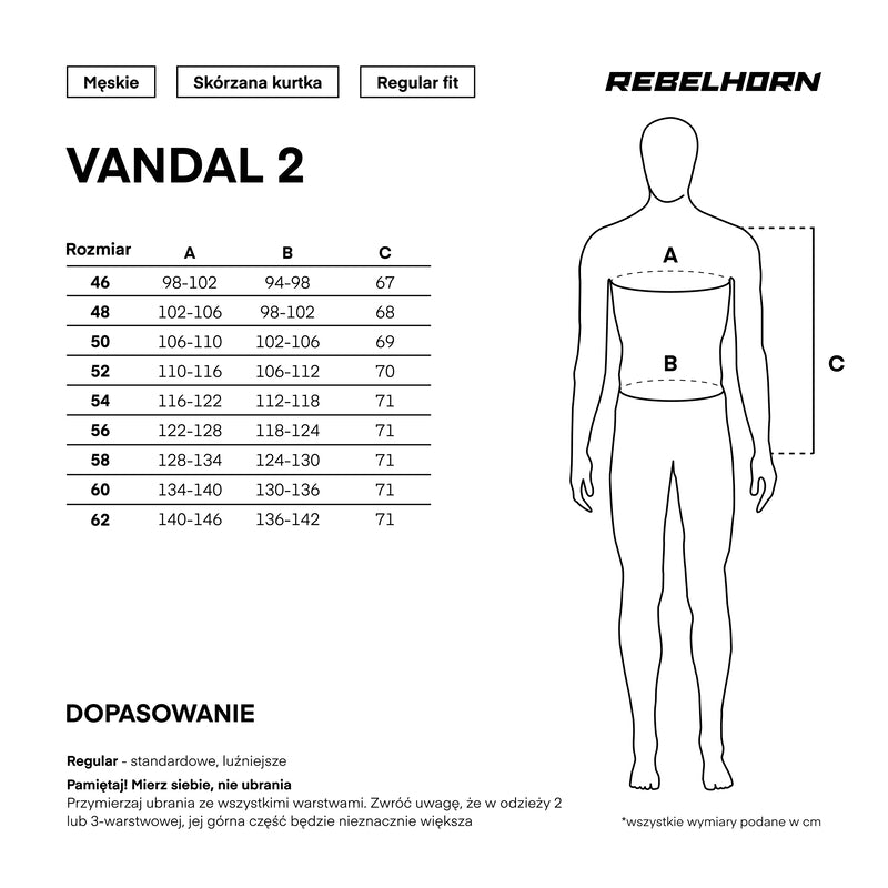 Kurtka motocyklowa skórzana Rebelhorn Vandal 2 Black Grey Fluo Red 40 347971_ZAL897452.jpg