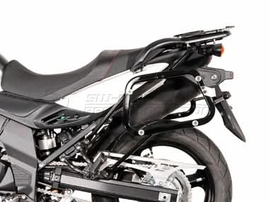 ZESTAW KUFRÓW BOCZNYCH TRAX ADV I STELAŻY SW-MOTECH SUZUKI DL 650 V-STROM (11-16) SILVER 45/37L 1