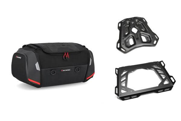 ZESTAW TORBA TYLNA I STELAŻ SW-MOTECH RACKPACK SUZUKI V STROM 650 / 1000 / 1050 BLACK 1