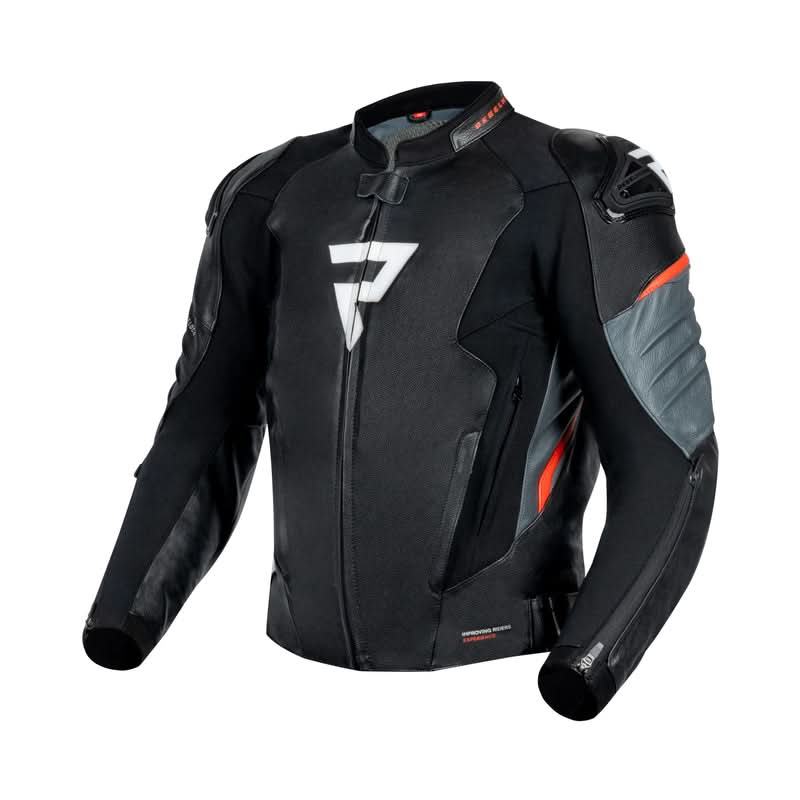 Kurtka motocyklowa skórzana Rebelhorn Veloce Black Grey Fluo Red 4 277790_ZAL670539.jpg