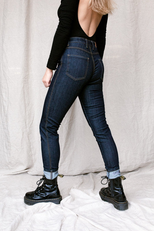 Casualowe Spodnie Jeansowe Broger California Lady Raw Navy 7 182021_ZAL385882.jpg