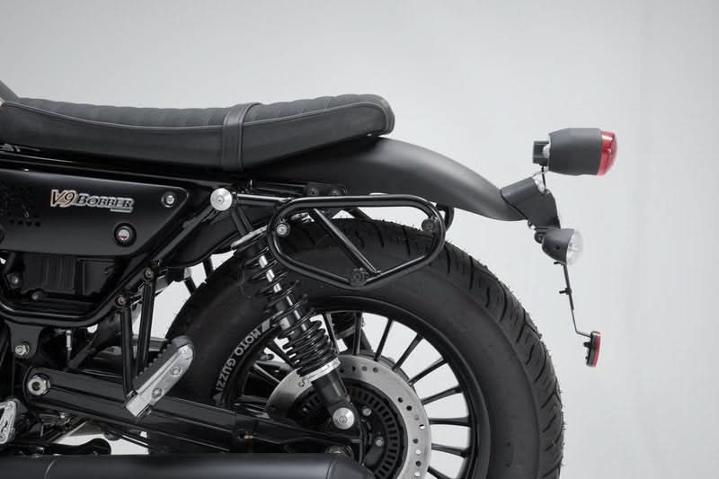 STELAŻ BOCZNY SLC LEWY SW-MOTECH MOTO GUZZI V9 ROAMER/BOBBER (15-) BLACK 1