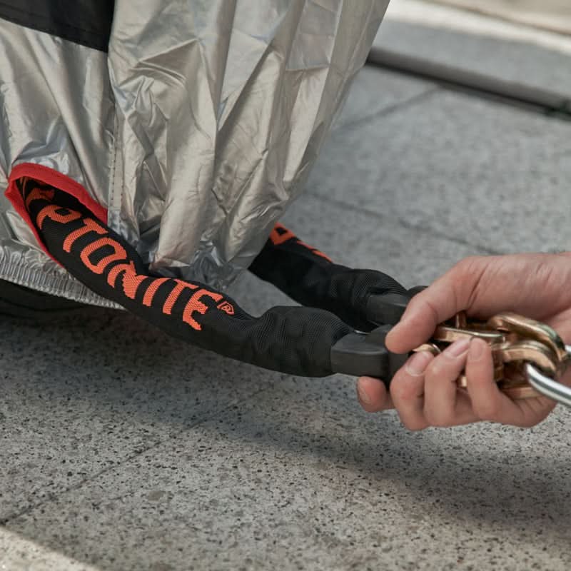 POKROWIEC NA MOTOCYKL REBELHORN COVER 2 Z MIEJSCEM NA KUFER BLACK SILVER XL 9