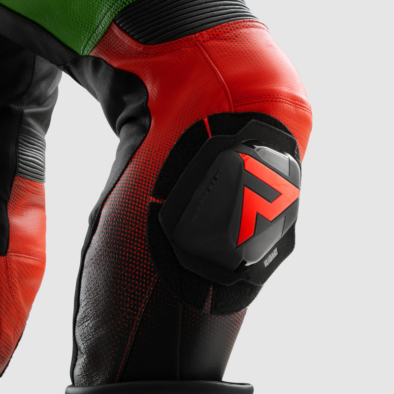 Spodnie Skórzane Rebelhorn Inferno Black/Green/Red 28 330070_ZAL788052.jpg