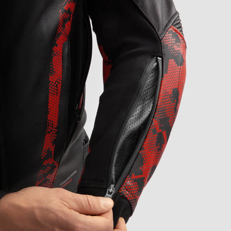 Kurtka motocyklowa skórzana Rebelhorn Veloce Camo Black Fluo Red 16 330362_ZAL763213.jpg