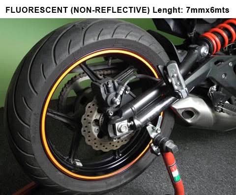 TAŚMA NA FELGĘ KEITI REFLECTIVE STICKER STRIP FLUORESCENT ORANGE 5
