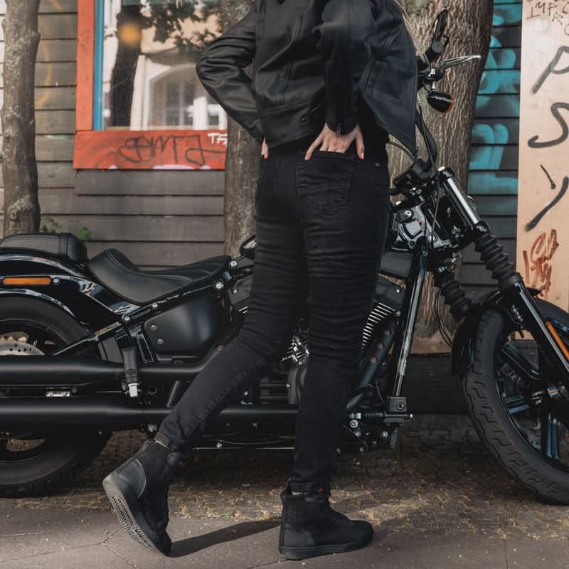 Jeansy motocyklowe damskie Rebelhorn Vandal Twill Olive 34 224497_ZAL528488.jpg