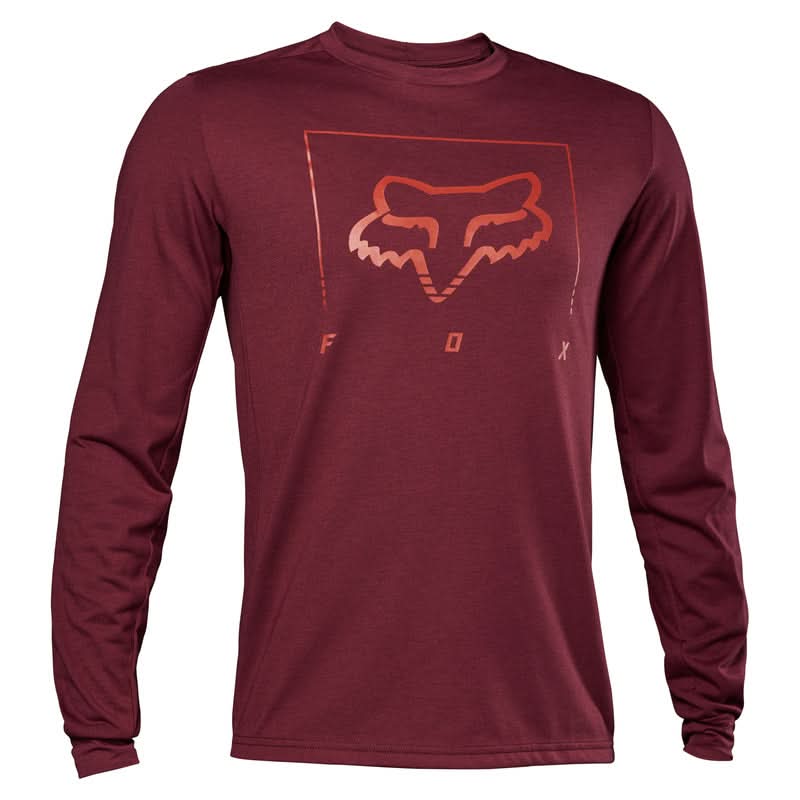 Koszulka Rowerowa z Długim Rękawem Fox Ranger Dr Md Tred Dark Maroon 1 261187_ZAL541561.jpg