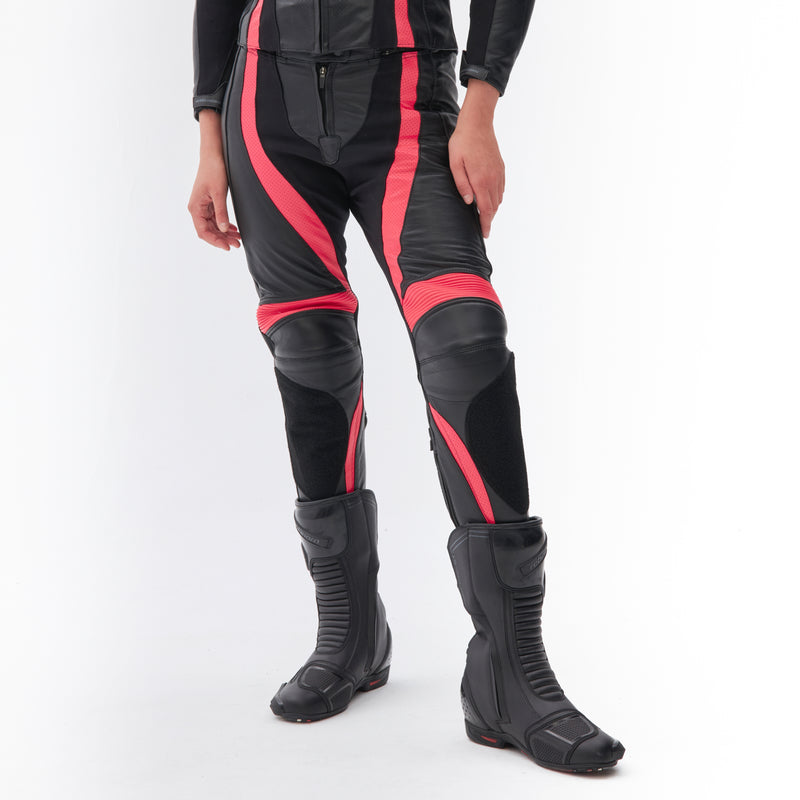 Spodnie motocyklowe skórzane damskie Rebelhorn Rebel Pink Black 12 290237_ZAL676756.jpg