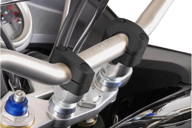 PRZEJŚCIÓWKA KIEROWNICY Z 22 NA 28MM SW-MOTECH BLACK 3