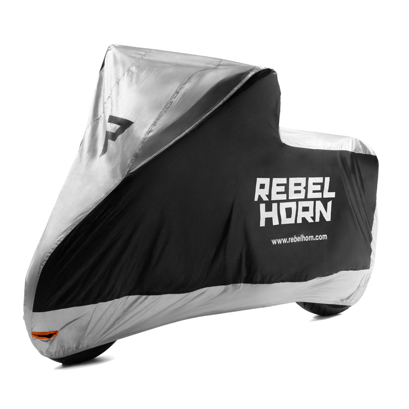 POKROWIEC NA MOTOCYKL REBELHORN SHELTER BLACK SILVER S 2