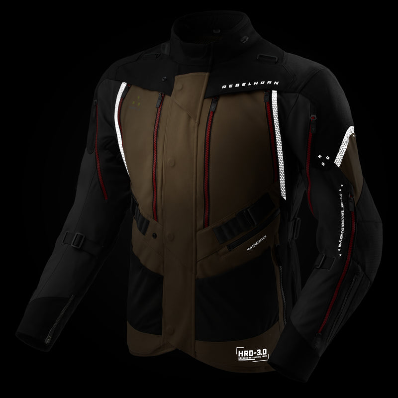 Kurtka motocyklowa tekstylna Rebelhorn Hardy 3.0 Desert Grey Red 65 324135_ZAL794813.jpg