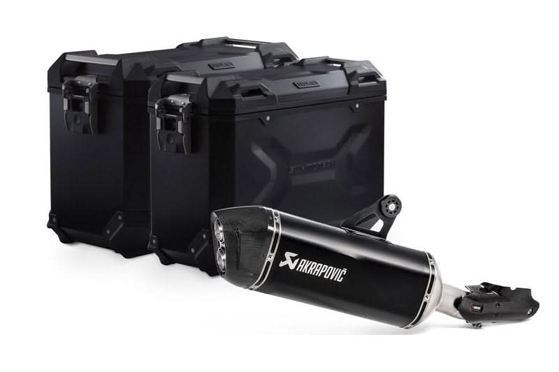 ZESTAW KUFRÓW BOCZNYCH TRAX ADV I STELAŻY + AKRAPOVIC SW-MOTECH BMW R 1250 GS/ADV/RALLYE (18-) 1