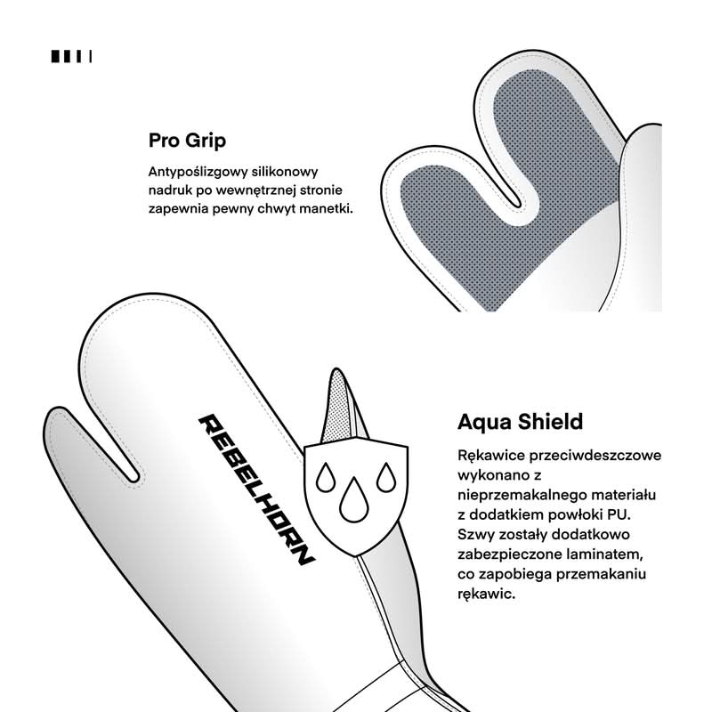 Osłona przeciwdeszczowa na Rękawice Rebelhorn Bolt Black 16 122532_ZAL619033.jpg