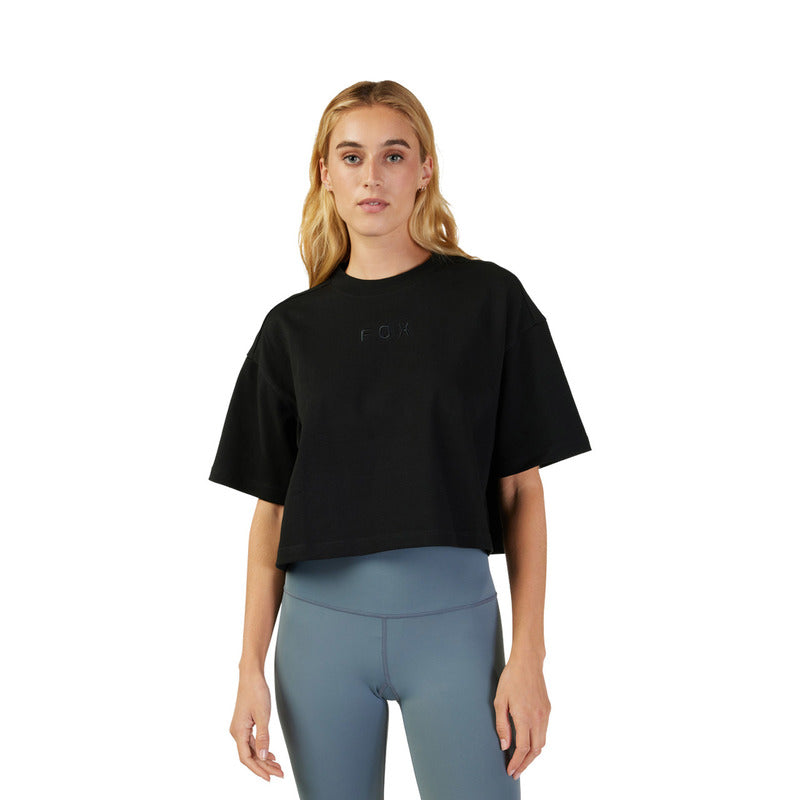 T-Shirt Damski FOX Wordmark Os Crop Black 3 289563_ZAL808111.jpg
