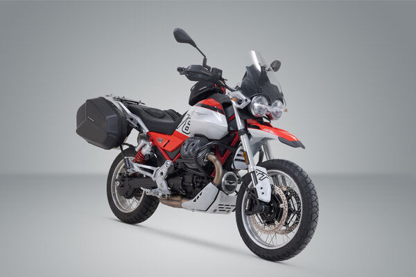 ZESTAW KUFRÓW BOCZNYCH AERO ABS I STELAŻY SW-MOTECH MOTO GUZZI V85 TT / STRADA (24-) 2X25L 3