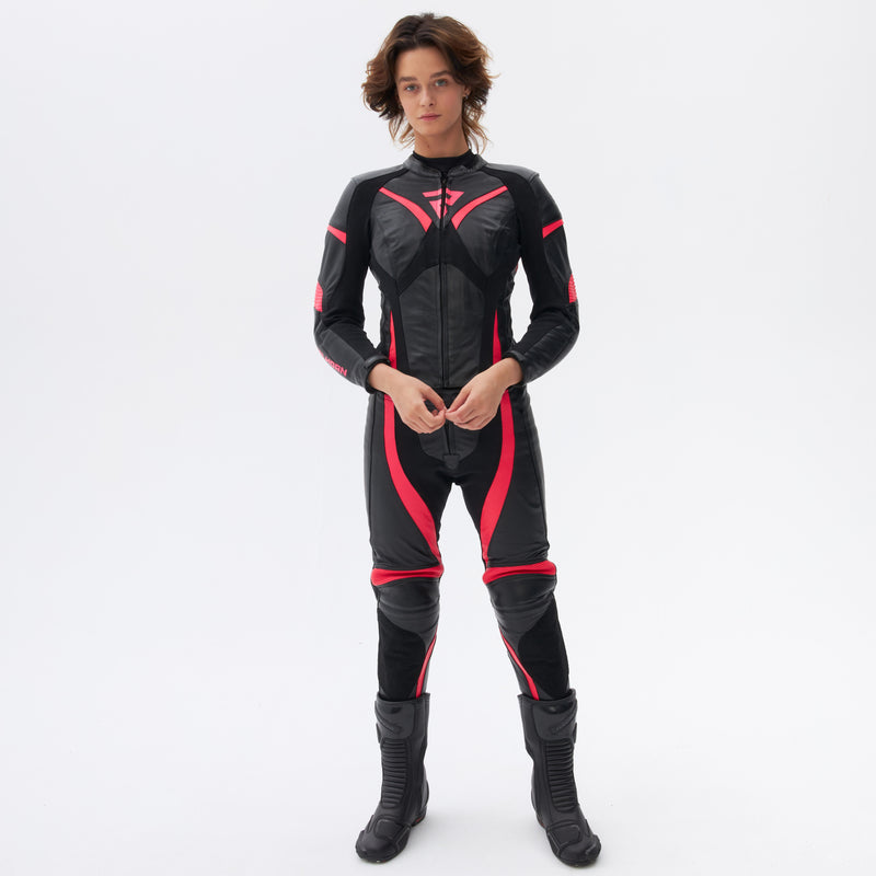 Spodnie motocyklowe skórzane damskie Rebelhorn Rebel Pink Black 26 290237_ZAL676812.jpg