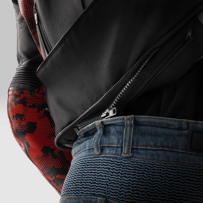 Kurtka motocyklowa skórzana Rebelhorn Veloce Camo Black Fluo Red 28 330362_ZAL763267.jpg