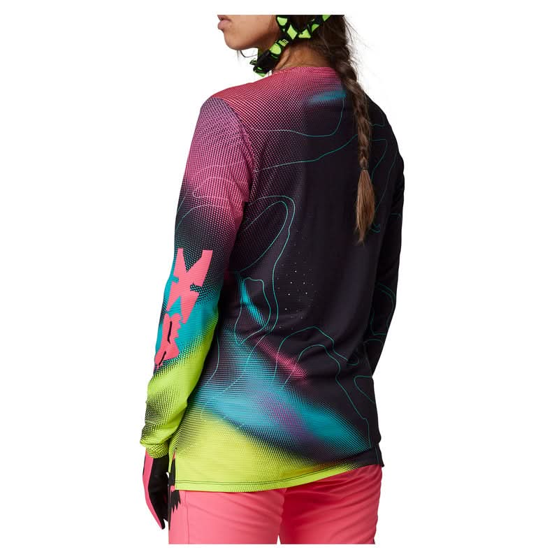 Koszulka Rowerowa z Długim Rękawem Fox Lady Flexair Lunar Black/Pink 2 261719_ZAL541231.jpg