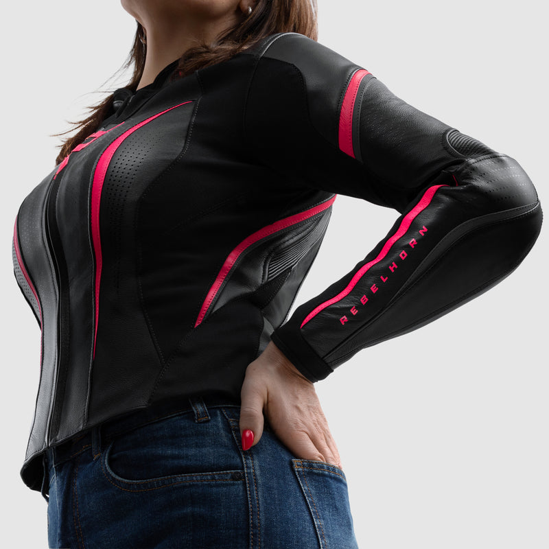 Kurtka motocyklowa skórzana damska Rebelhorn Diva St Black Pink 12 349536_ZAL897124.jpg