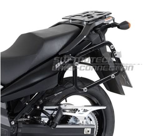 STELAŻ EVO NA KUFRY BOCZNE SW-MOTECH SUZUKI DL 650 V-STROM (04-10) BLACK 1