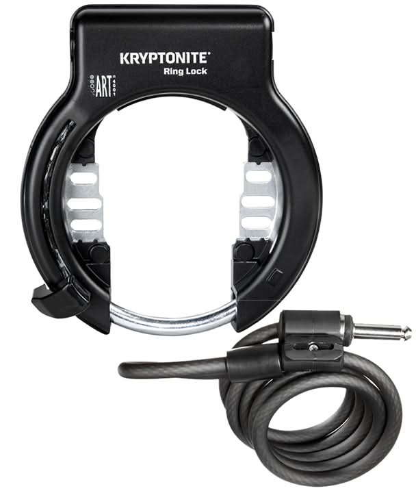 BLOKADA TYLNEGO KOŁA KRYPTONITE RING LOCK, LINKA ZABEZPIECZAJĄCA W ZESTAWIE 1