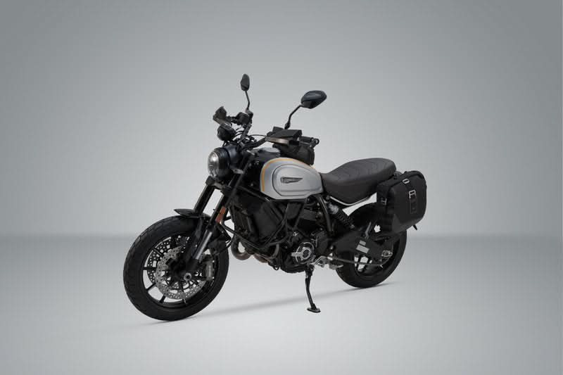 ZESTAW SAKWA I STELAŻ LEGEND GEAR SW-MOTECH DUCATI SCRAMBLERMODELS BROWN 3