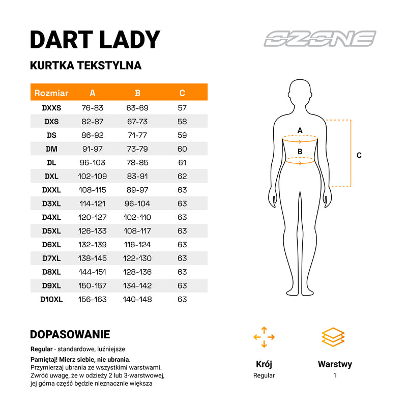 Kurtka Motocyklowa Tekstylna Damska Ozone Dart Black 33 234634_ZAL675474.jpg
