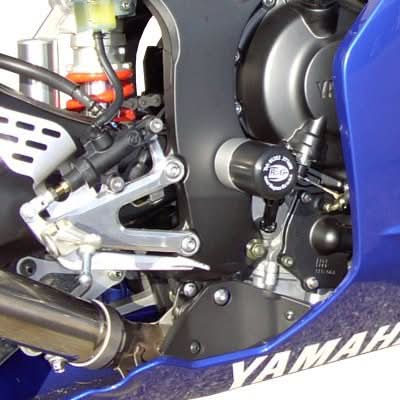 CRASHPADY CLASSIC RG RACING YAMAHA YZF-R6 LOWERS 03- 05 (SWINGARM PIVOT) BLACK 1