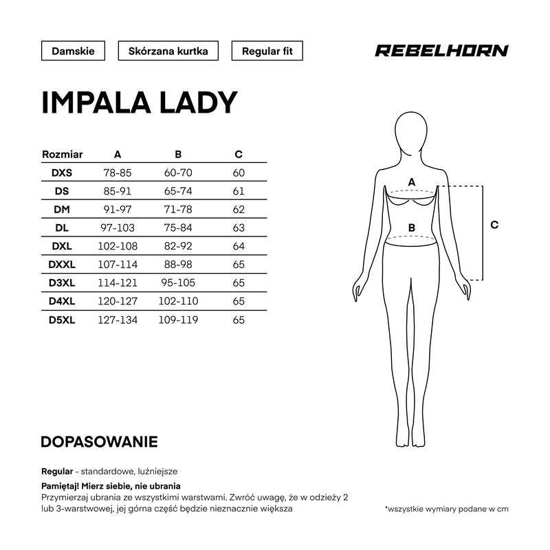 Kurtka motocyklowa skórzana damska Rebelhorn Impala Black 27 234043_ZAL736627.jpg