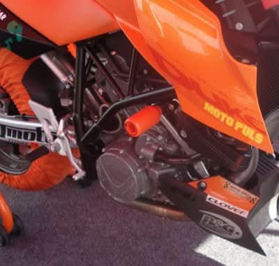 CRASHPADY CLASSIC GÓRNE RG RACING KTM 990/990R SUPER DUKE & 990SM 08- ORANGE 1